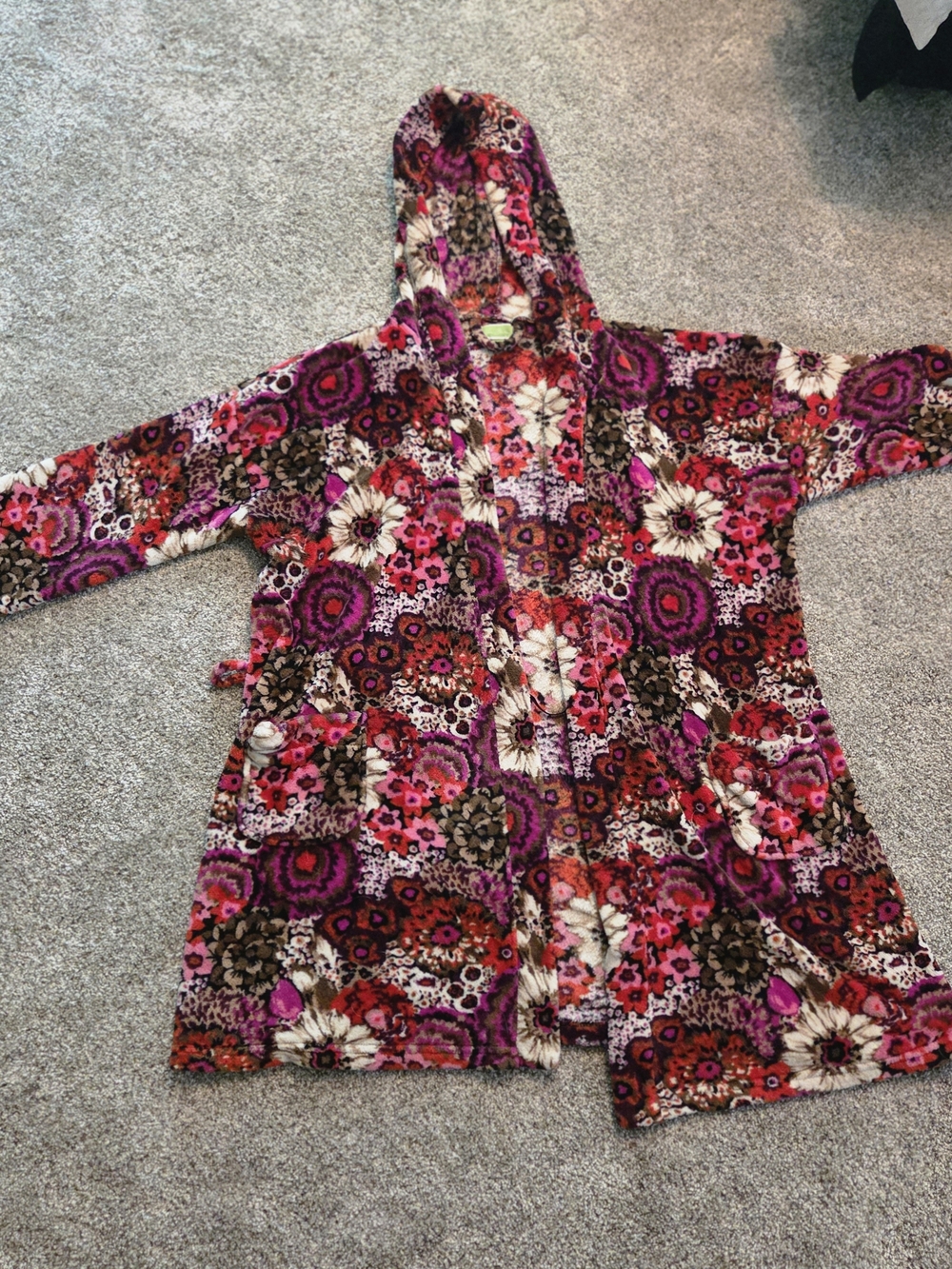 Vera Bradley Multicolor Floral Teddy Jacket in Pink & Purple Tones